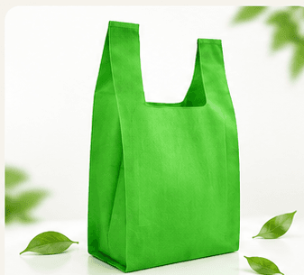 Green reusable non-woven Hash Bag.