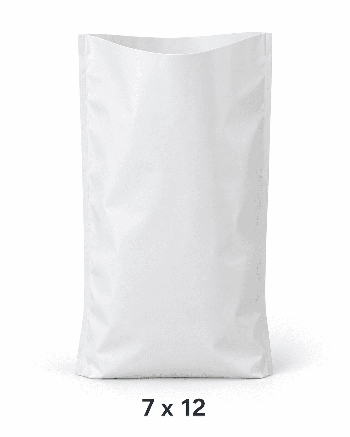 Open Bag, size 7 by 12, for approximately one-kilogram packaging.
